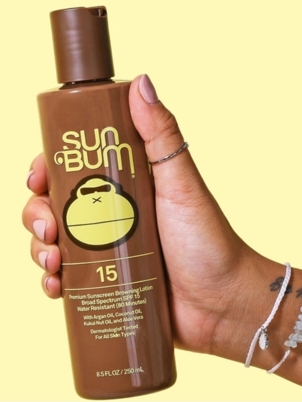 Sun Bum SPF 15 Premium Sunscreen Browning Lotion w/ Argan Oil & Coconut Oil NEW!